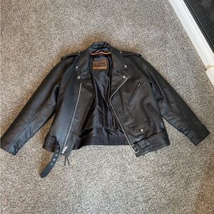 Black Leather Biker Jacket